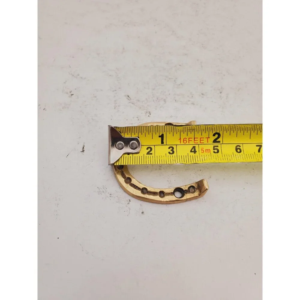 vintage brass horseshoe lucky horseshoe, horseshoe, vintage old horseshoe, - Picture 8 of 9